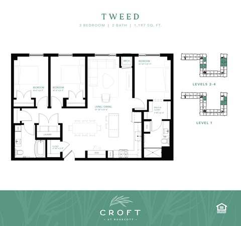 TWEED Floor Plan at Croft at Rosecott, Rosemount, MN